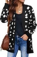 Leopard Print Long Sleeve Open Front Cardigan - Cozy Fall Staple