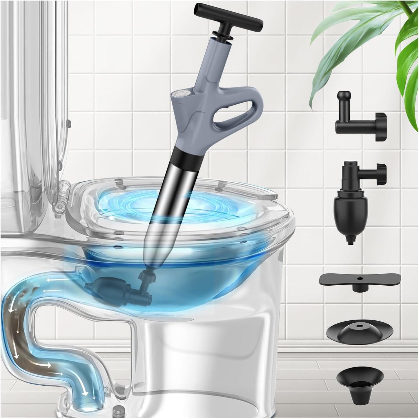 High Pressure Toilet Plunger for Effective Clog Removal