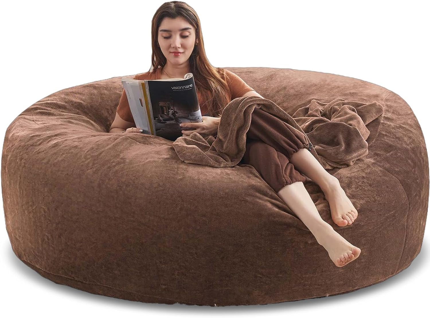 5FT Giant Memory Foam Bean Bag Chair - Super Soft Plush for Adults