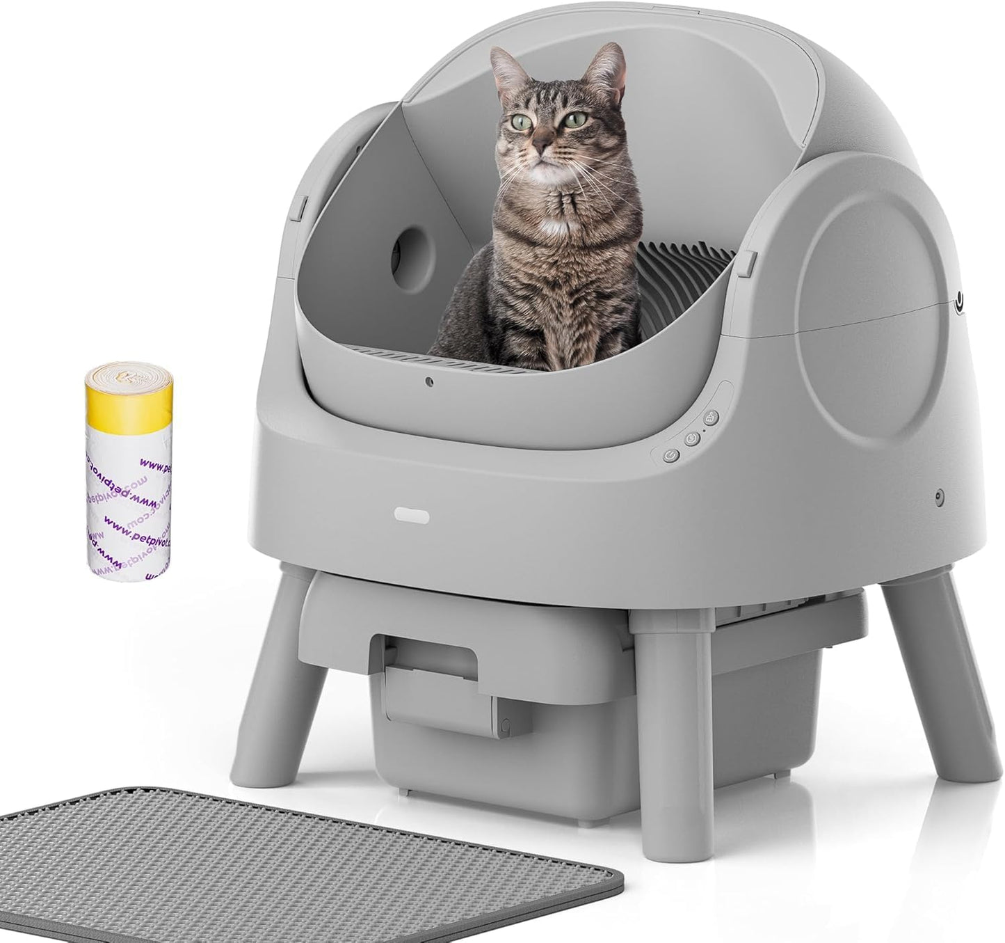Self Cleaning Cat Litter Box with Safety Sensors and Comfort