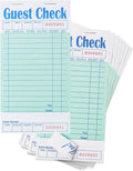 48 Pack Green Guest Checks Books for Servers - Perfect for Waitstaff