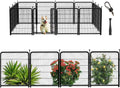 Outdoor Dog Playpen 40in 14 Panels - Wide Gate Low Threshold