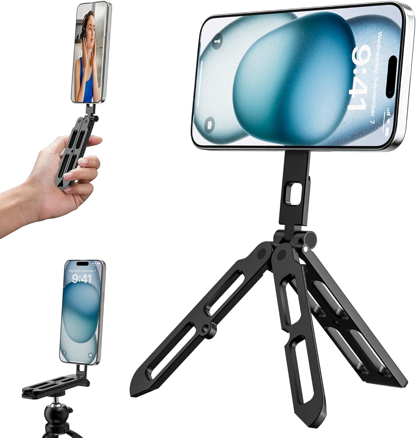 UBeesize Magnetic Portable Tripod for iPhone - Compact & Versatile