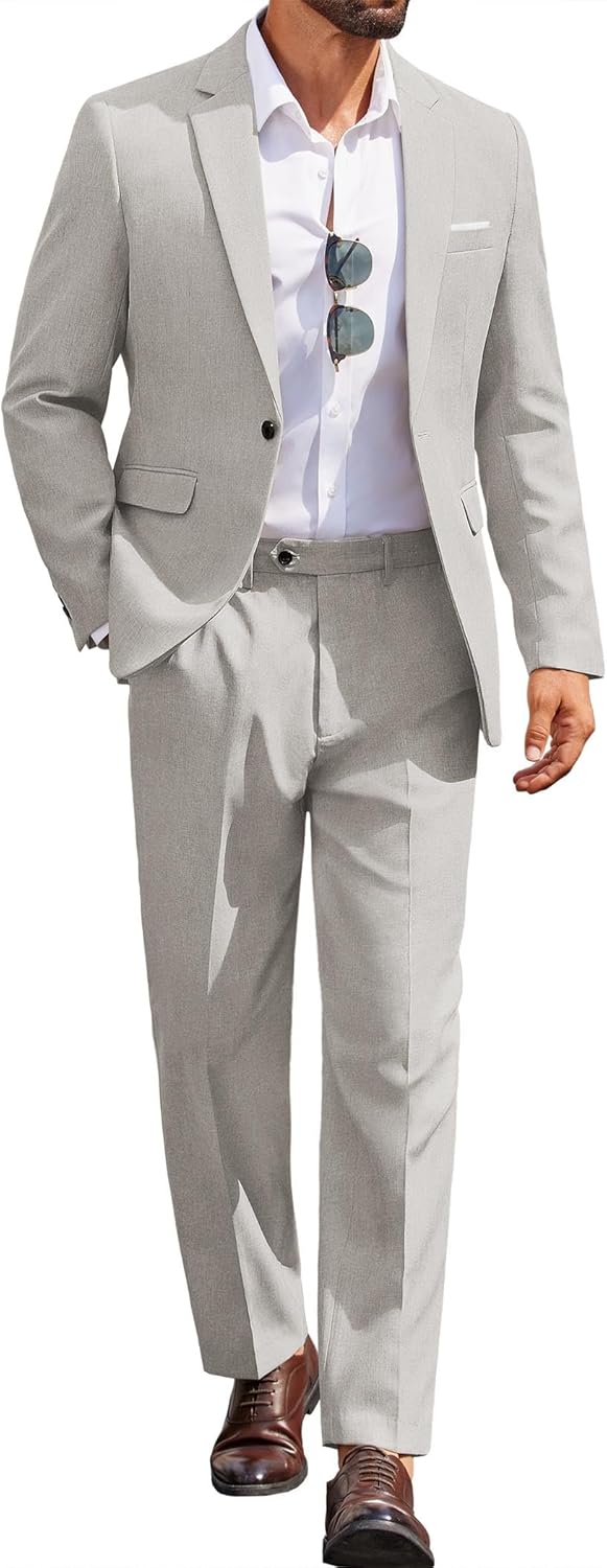 Classic Fit 2 Piece Suit Set for Men - Perfect for Any Occasion