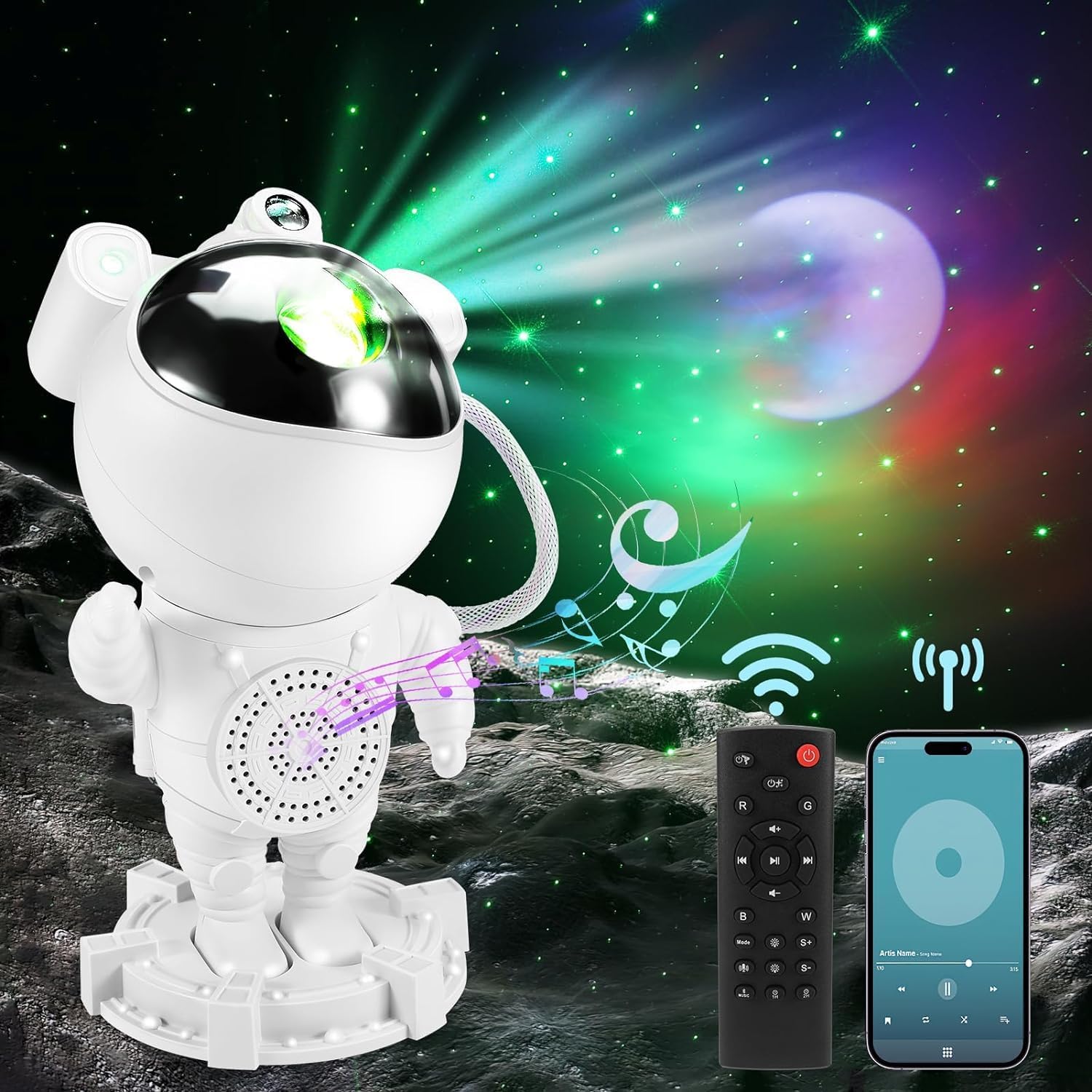Galaxy Bluetooth Projector Light - Explore the Cosmos!