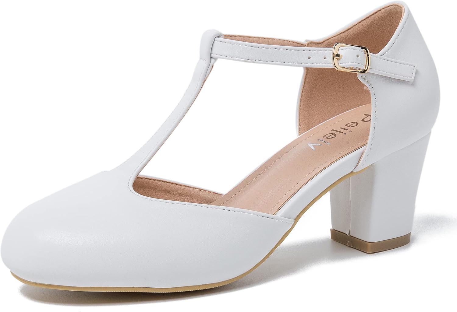 Womens T Strap Mary Jane Shoes with Chunky Block Heel Style