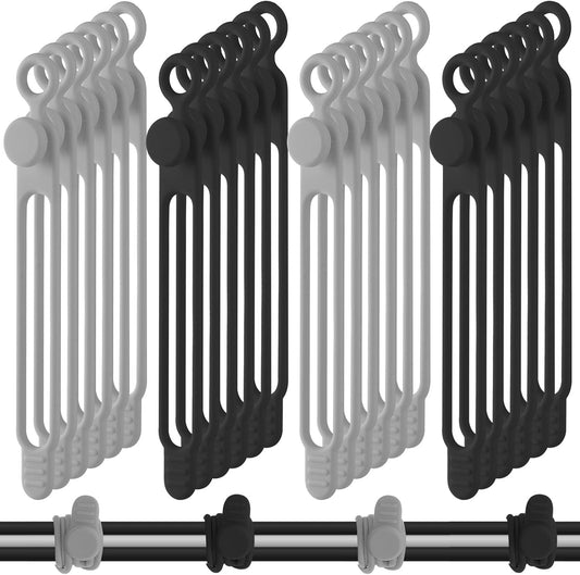 40 Pcs Reusable Silicone Cable Ties - Fast Charging Cord Organizer