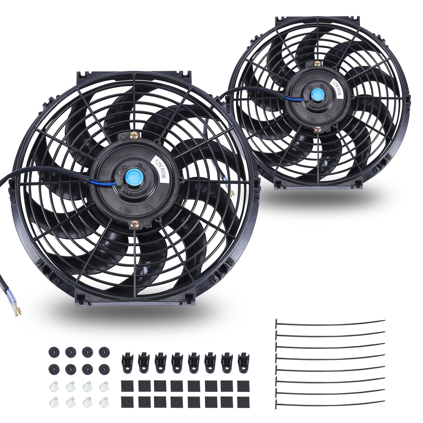 12 Inch Universal Slim Fan Push Pull Electric Radiator Kit