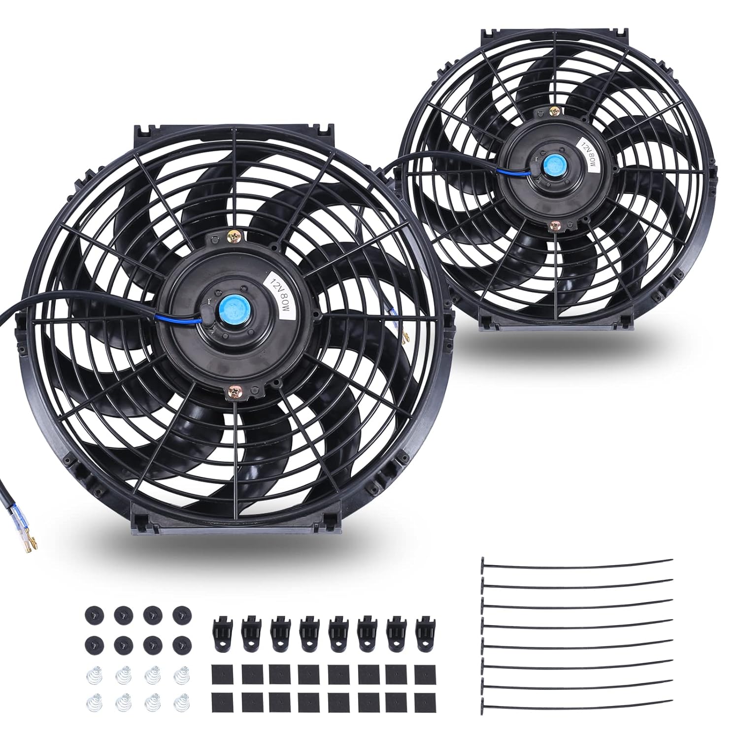 12 Inch Universal Slim Fan Push Pull Electric Radiator Kit