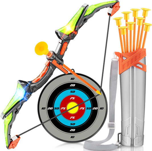 LED Light Up Bow and Arrow Set - Fun Outdoor Game for Kids!