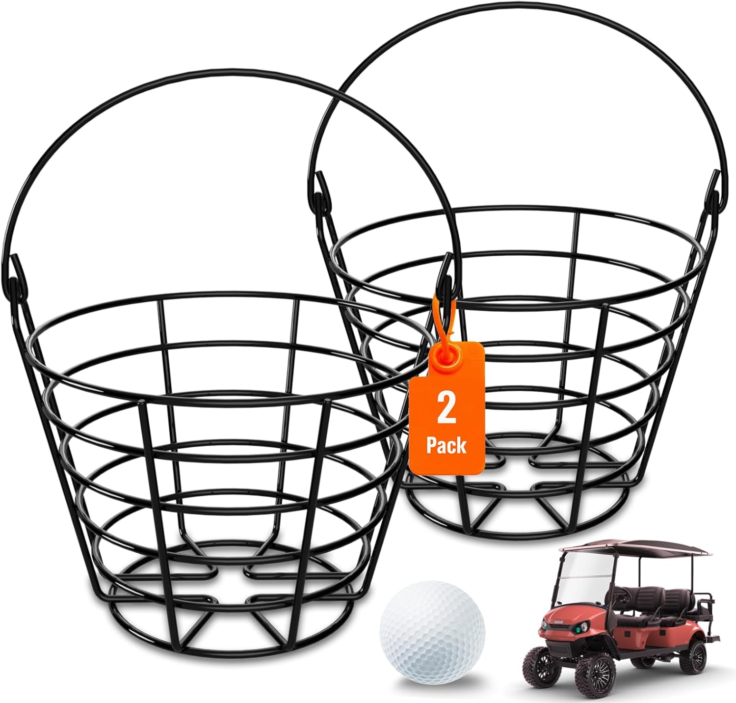 Fancatti Golf Ball Basket: Durable Metal, 50-Ball Capacity
