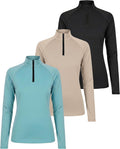 Womens 3-Pack Dry-Fit Quarter Zip & Full Zip Workout Jackets