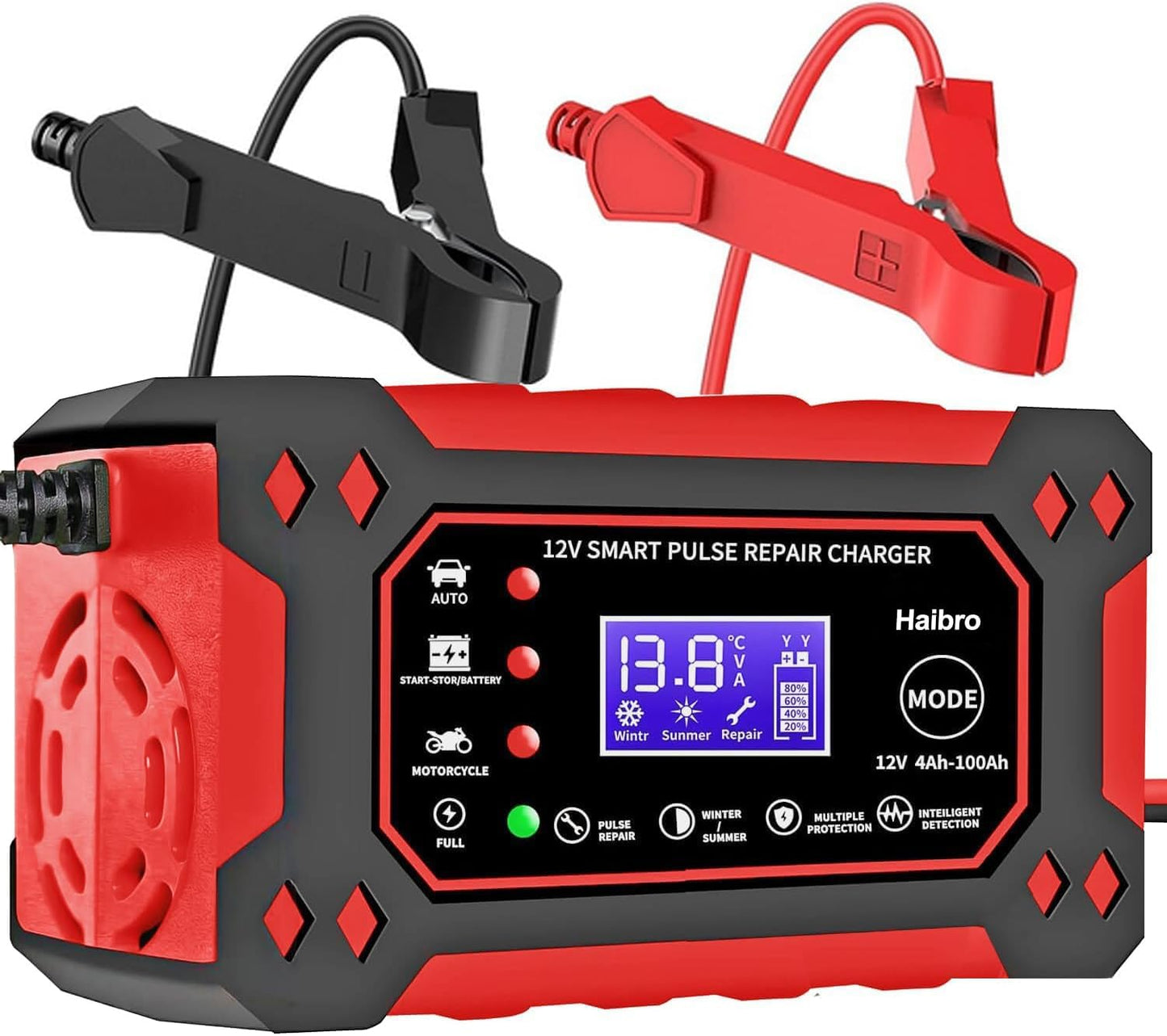 Haibro 12V Smart Battery Charger - Repair & Maintain