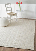 8x10 Rigo Jute Area Rug Off White - Handwoven Natural Farmhouse