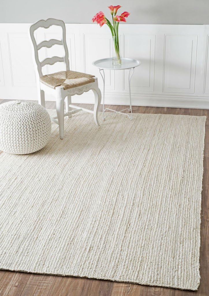 nuLOOM 8x10 Rigo Jute Hand Woven Area Rug for Any Room
