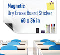 Magnetic Whiteboard Sticker 60in x 36in - Adhesive Dry Erase Surface