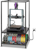 3D Printer Stand with Filament Storage - Heavy Duty 2-Tier Table
