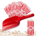 Poppy's Plastic Popcorn Scoop Bundle - 50 Bags and Scoop