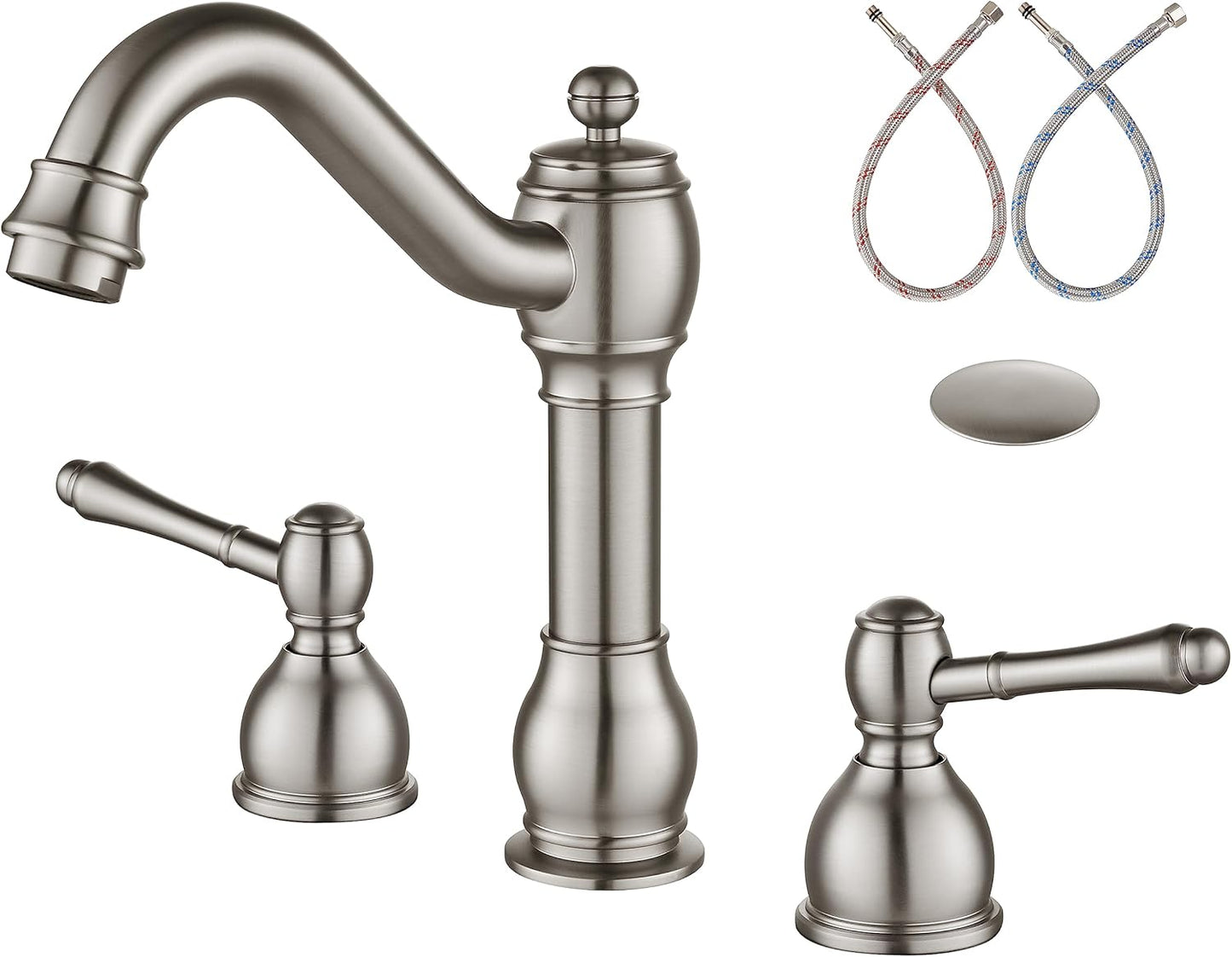 Aolemi 8 Inch Widespread Bathroom Sink Faucet with Vintage Style
