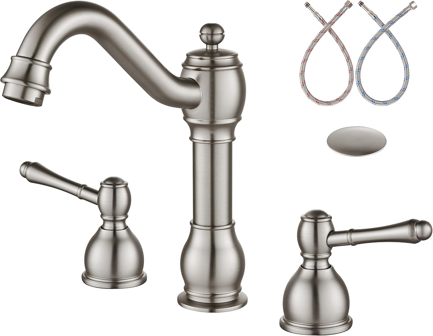 Aolemi 8 Inch Widespread Bathroom Sink Faucet with Vintage Style