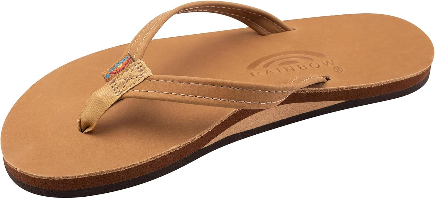 Rainbow Sandals Women's Single Layer Leather Sandal for Comfort
