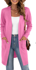 Women's Classic Long Sleeve Open Front Cardigan - Year-Round Essential