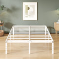 16 Inch White California King Bed Frame No Box Spring Needed - High