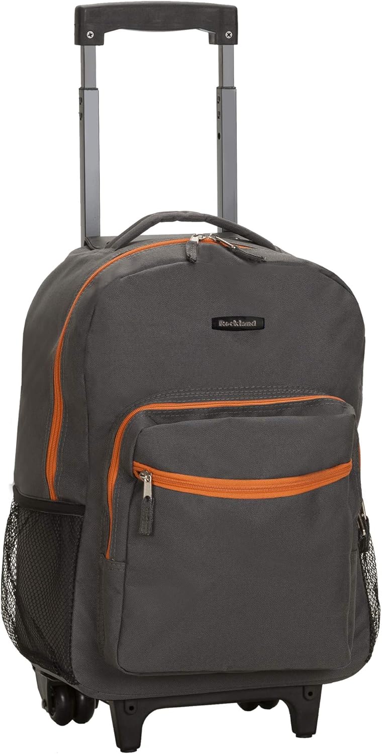 Rockland Double Handle Rolling Backpack for Easy Travel