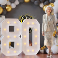 Light Up Numbers 4FT Number 80 Marquee Sign - Big Party Focal Point