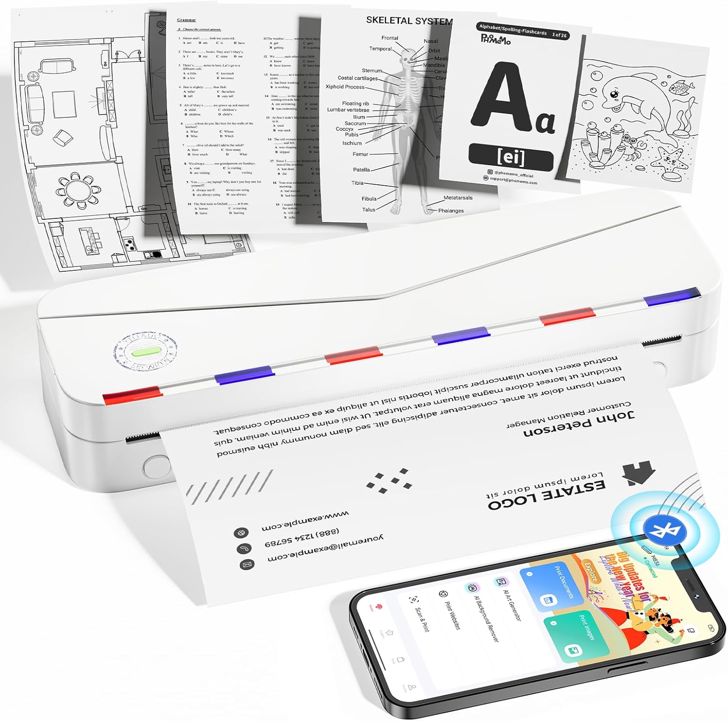 Phomemo Portable Wireless Printer: Inkless On-the-Go Printing