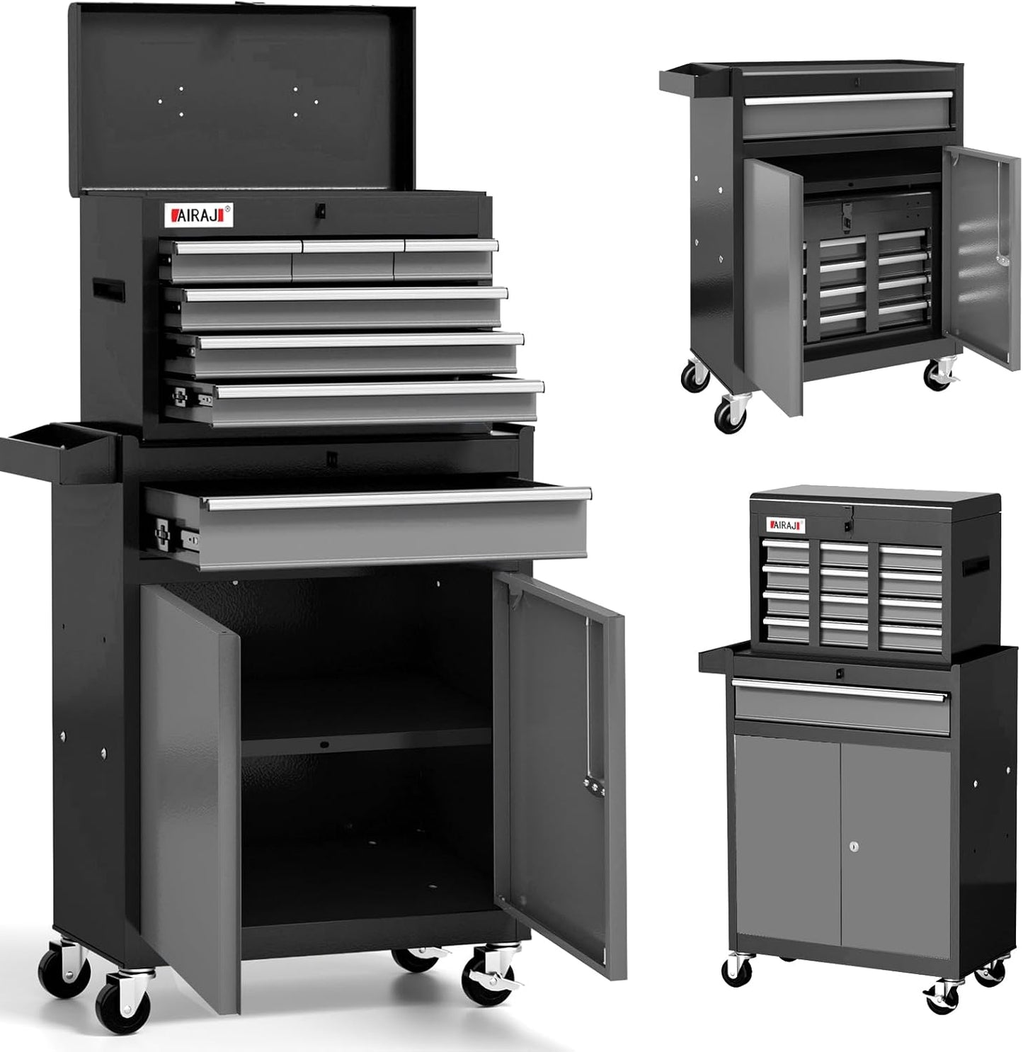 Durable 7-Drawer Tool Chest with Wheels for Easy Storage