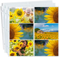 12x12 Scrapbook Page Protectors 4x6 Horizontal - Durable 100-Pack