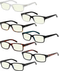 Eyekepper Vintage Reading Glasses for Men - 5 Pack Blue Light Blockers