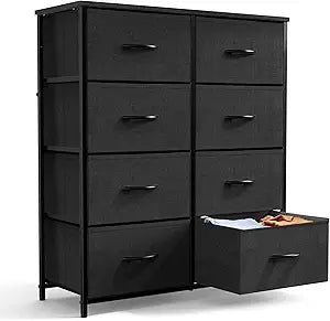 Sweetcrispy Dresser for Bedroom with 8 Fabric Storage Bins