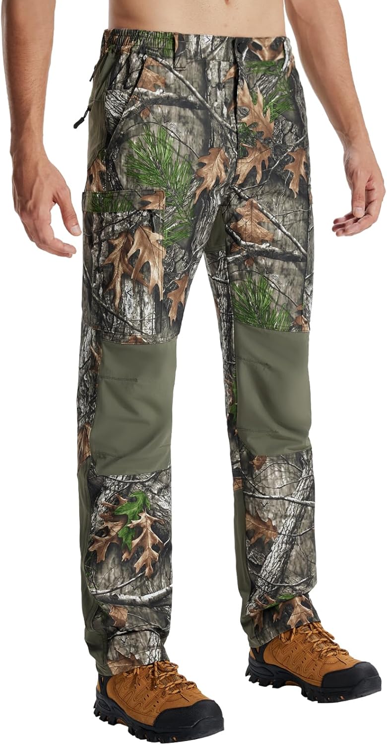 LOOGU Camo Hunting Pants for Men - Water-Resistant & Quiet