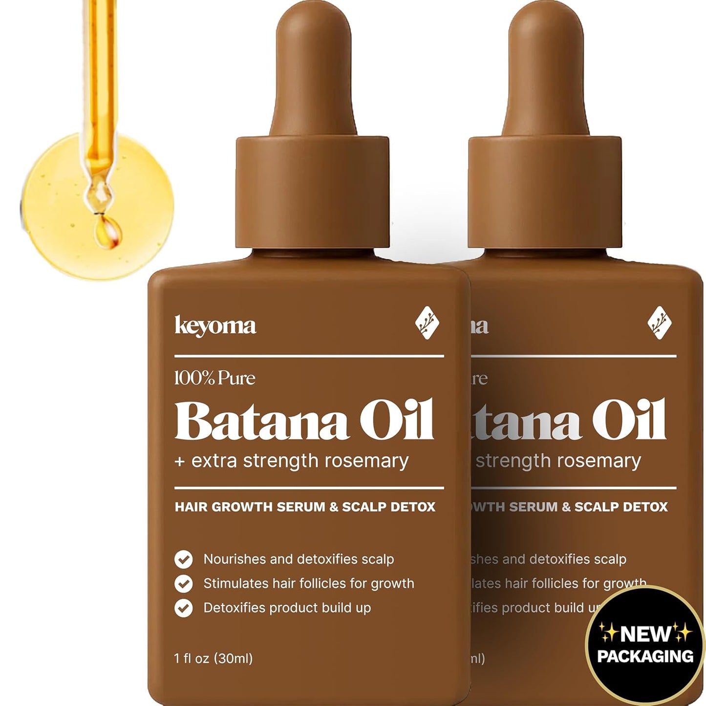 Keyoma Batana Oil for Hair Growth with Rosemary - 100% Organic