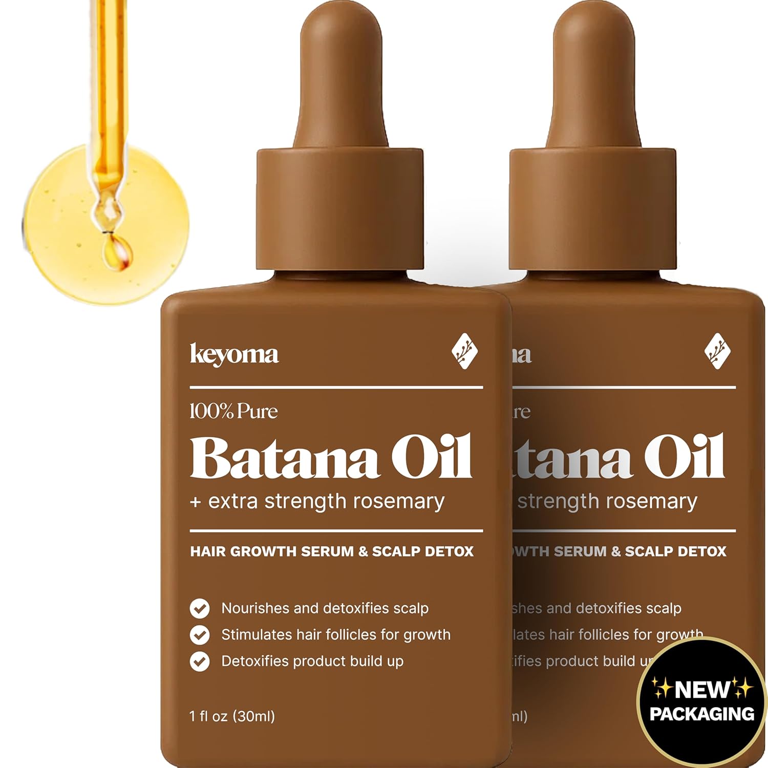 Keyoma Batana Oil for Hair Growth with Rosemary - 100% Organic
