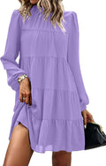 KIRUNDO Long Sleeve Babydoll Dress 2025 - Flowy Tiered Mini TIPS