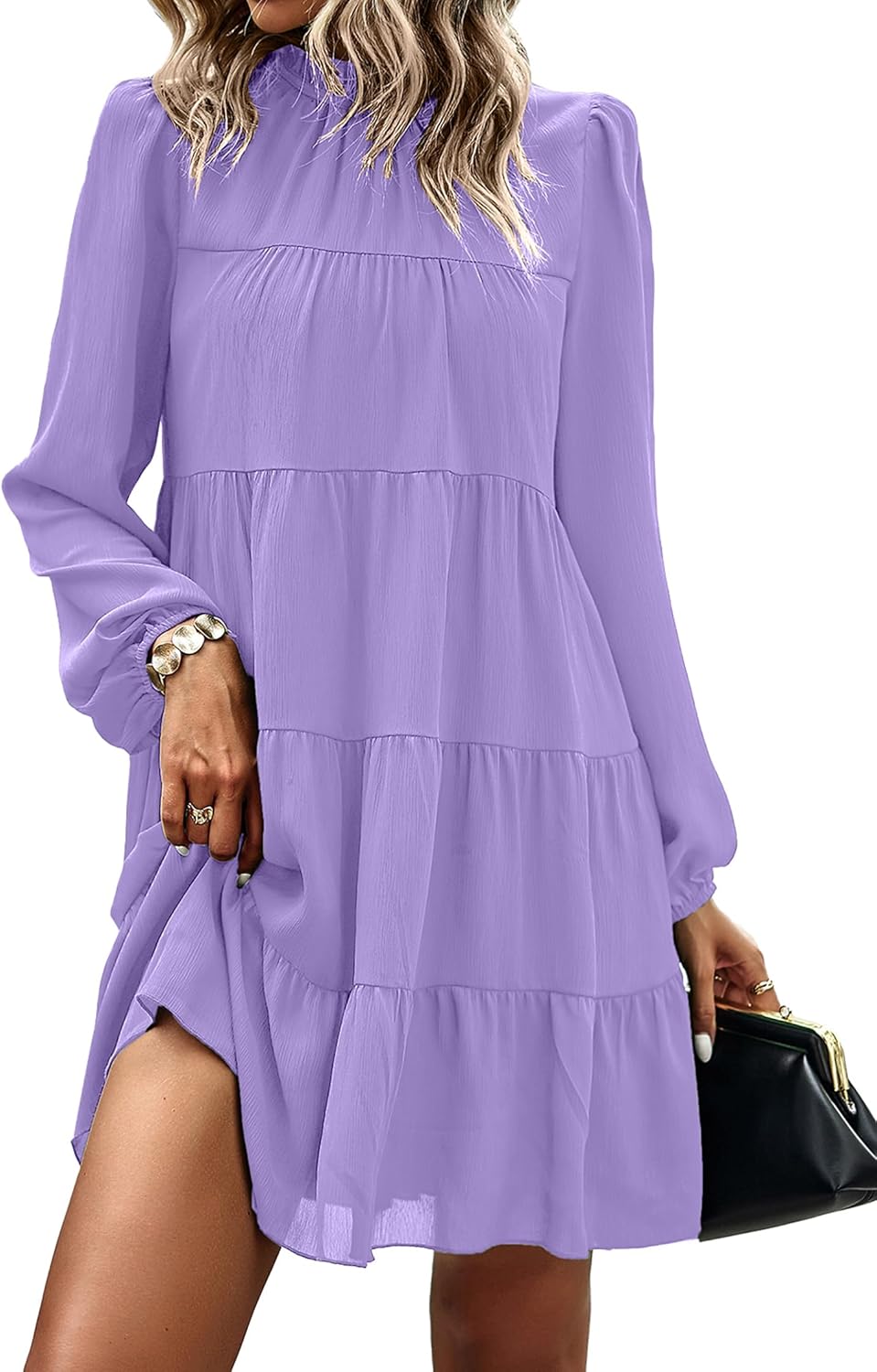 KIRUNDO Long Sleeve Babydoll Dress for Women 2025 Casual Style