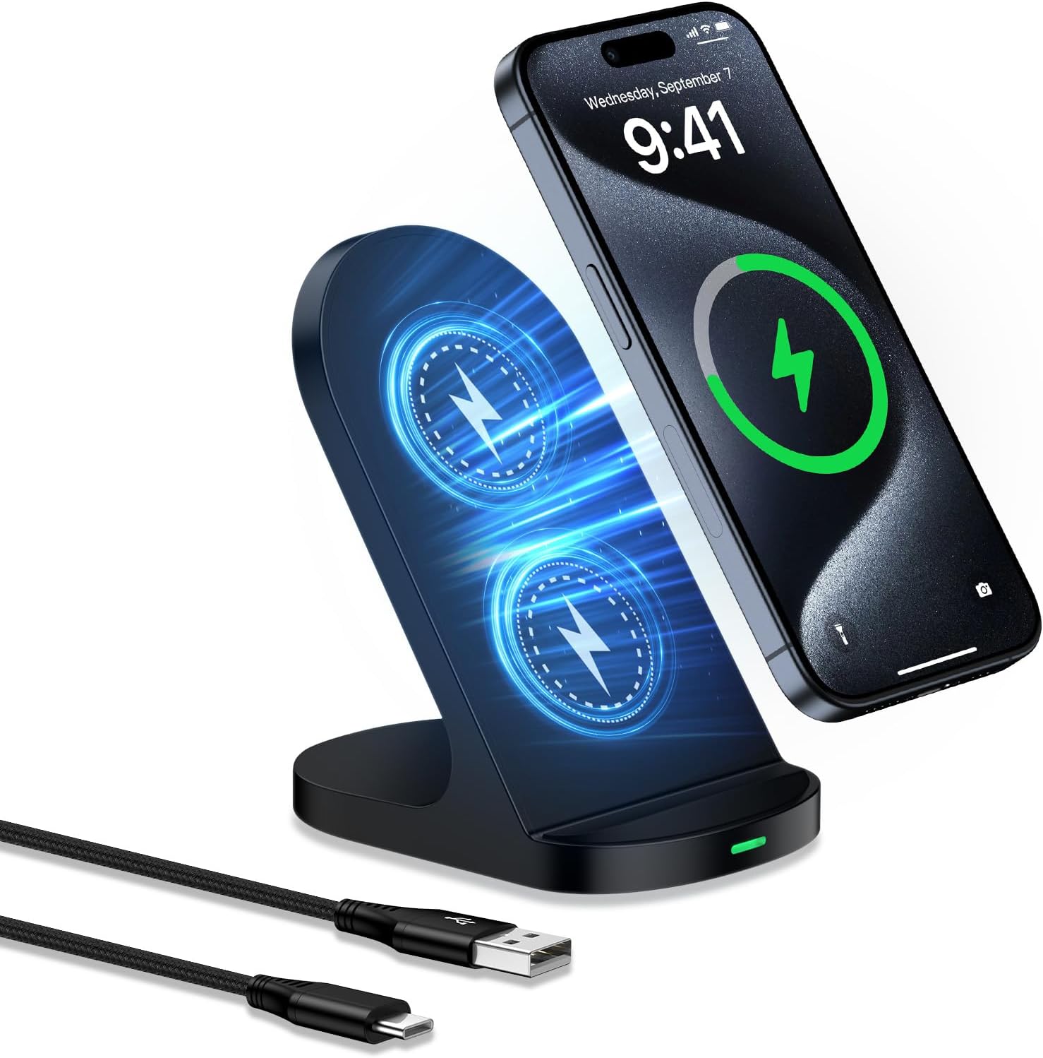 HOOTEK 15W Fast Wireless Charger: Rapid Charging for Latest Samsung & Google Devices