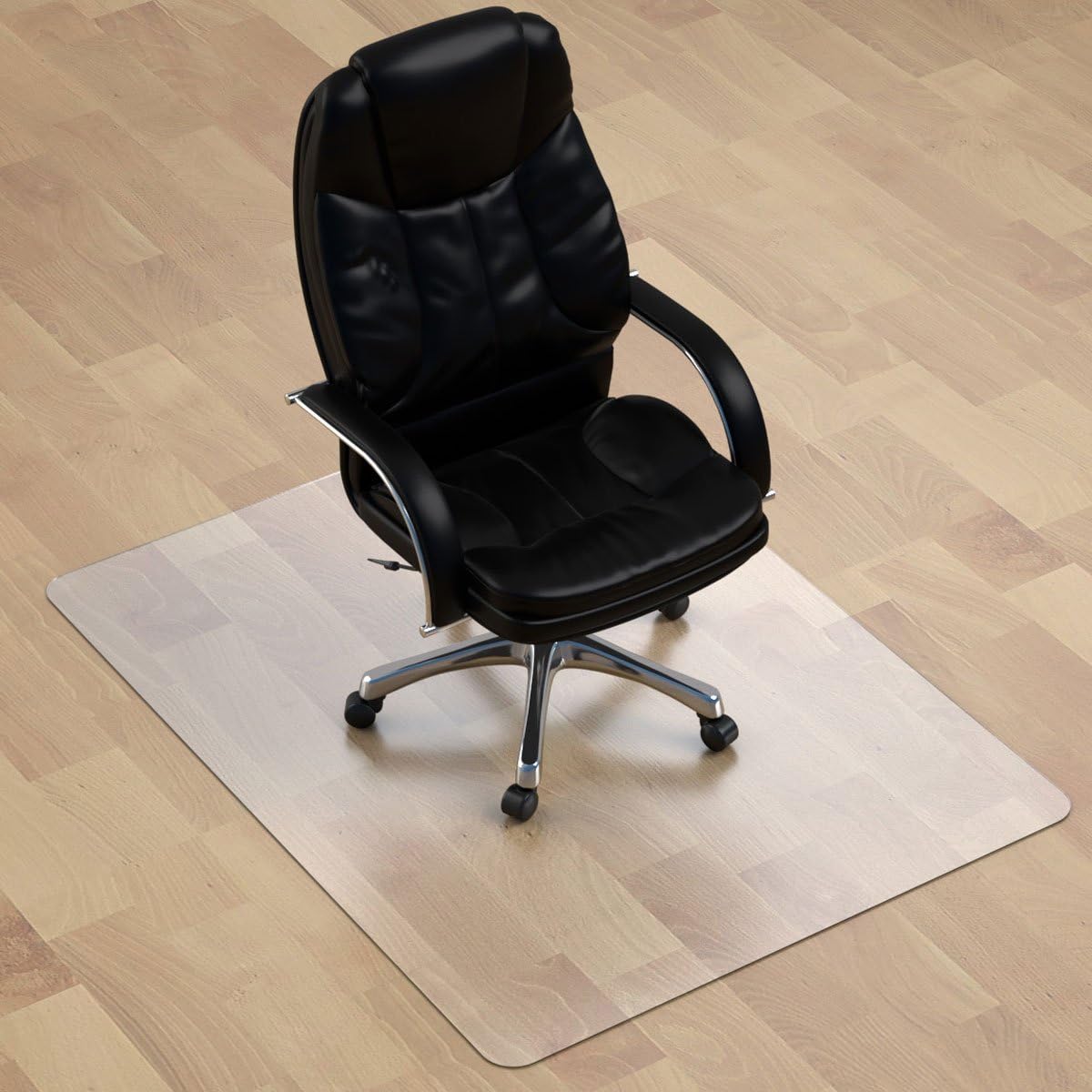 MuArts Crystal Clear Thickest Hardwood Floor Chair Mat