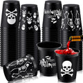 Halloween Skull Cups 100 Pcs 16 oz Bulk Party Cups - Reusable Set