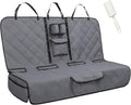 Grey Soft-feeling Bench Seat Cover for Dogs - Waterproof Back Seat