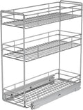 Pull Out Spice Rack Cabinet Organizer 8 1/2 in W - Slim 3 Tier Pullout