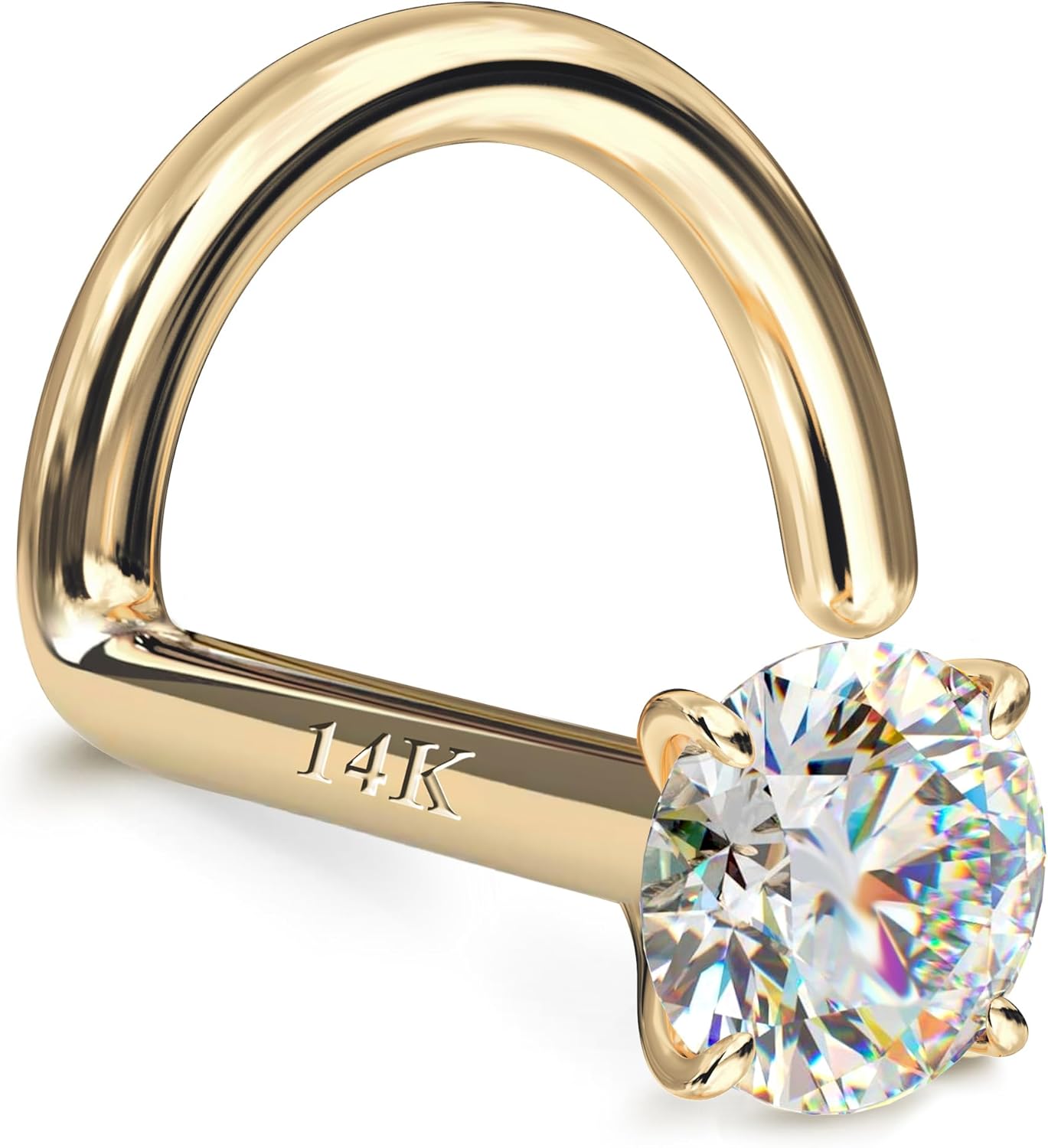 14K Gold Nose Rings Studs for Comfortable and Stylish Wear