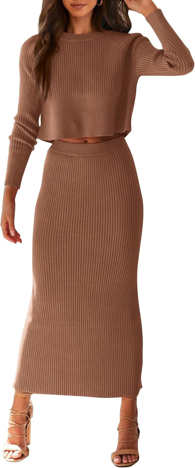 PRETTYGARDEN Women's 2 Piece Sweater Set for Casual Winter Style