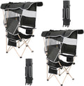 Nice C Camping Chair with Canopy - Portable Shade and Cupholder