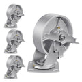 6ft X 2ft Caster Wheels Heavy Duty Industrial Casters - Durable 4-Pack