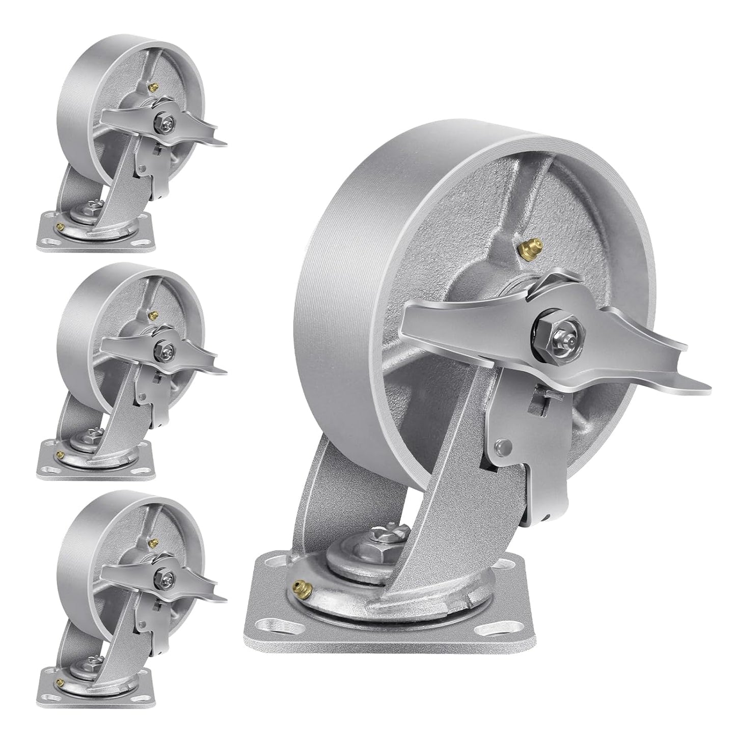 Heavy Duty Industrial Caster Wheels with 4800 LBS Capacity