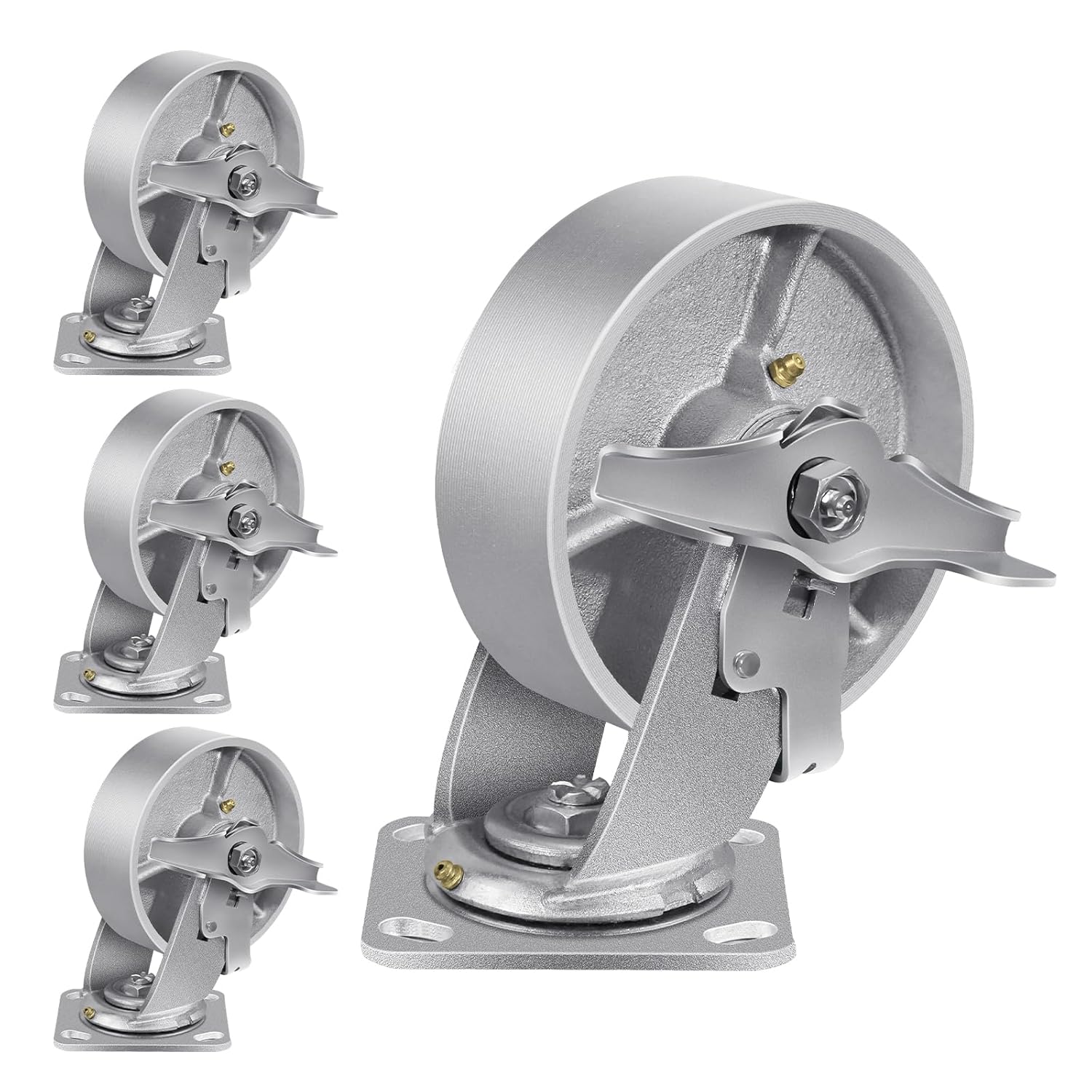 Heavy Duty Industrial Caster Wheels with 4800 LBS Capacity
